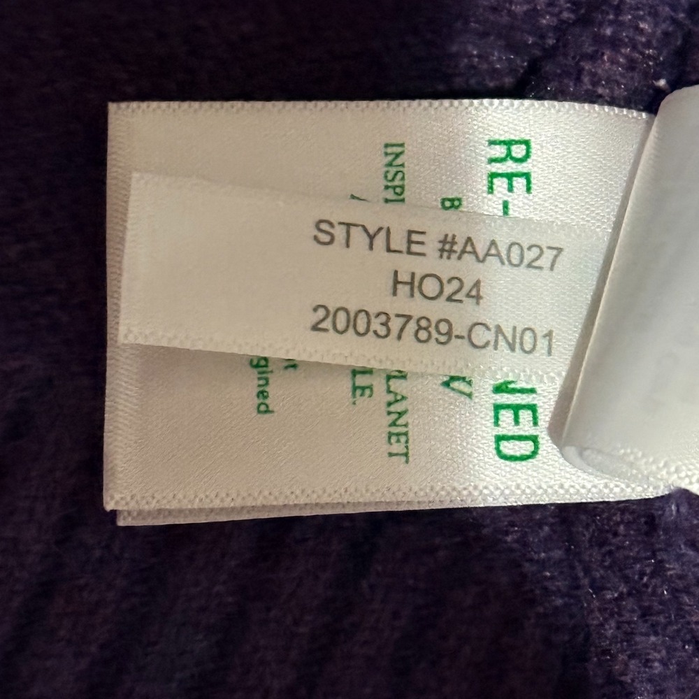 J.Crew Lambswool Blend Crewneck Sweater Men XXL Purple Raglan AA027 NWT - Picture 7 of 13